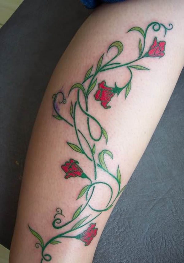 Tatouages De Fleurs Grimpantes Dessins Et Signification