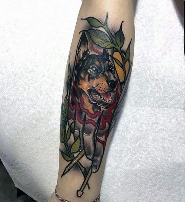 Dobermann tattoo 109