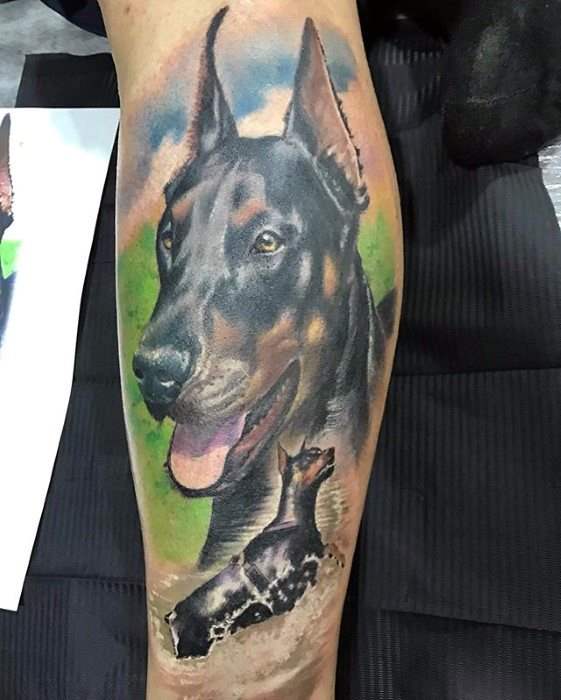 Dobermann tattoo 25