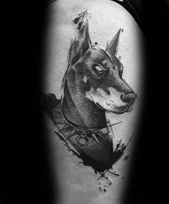 Dobermann tattoo 41