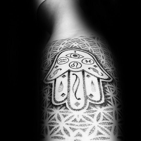 Hamsa Hand Fatima tattoo 11