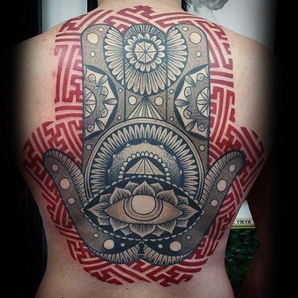 Hamsa Hand Fatima tattoo 135