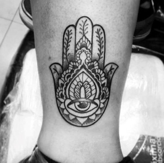 Hamsa Hand Fatima tattoo 147