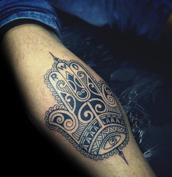 Hamsa Hand Fatima tattoo 43