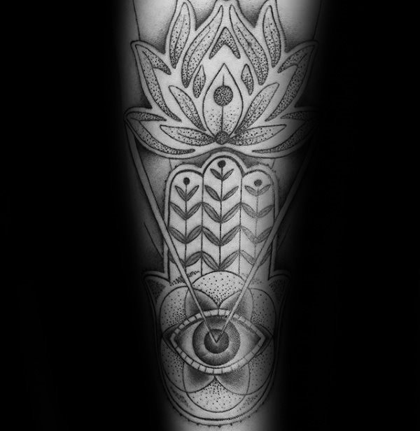 Hamsa Hand Fatima tattoo 65