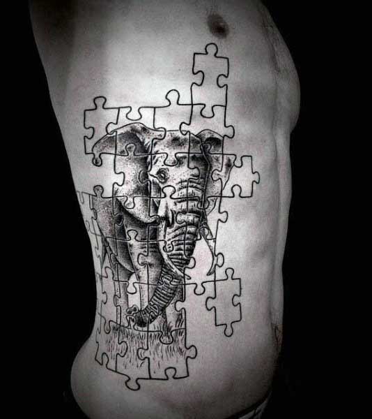 Puzzleteilen tattoo 123