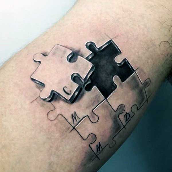 Puzzleteilen tattoo 33