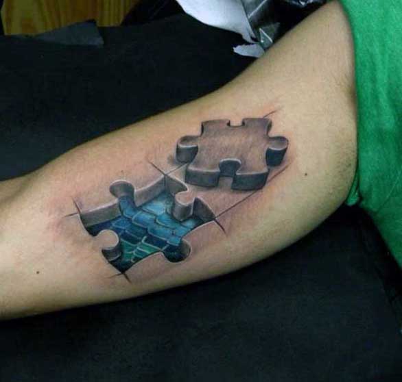 Puzzleteilen tattoo 45