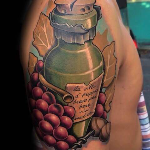 Wein tattoo 25