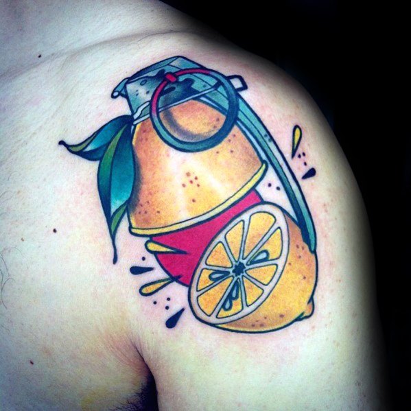 Zitrone tattoo mann 01