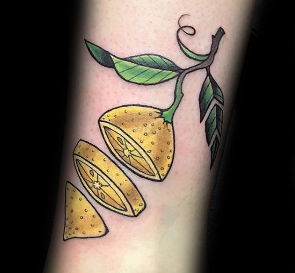 Zitrone tattoo mann 03
