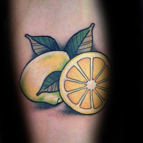 Zitrone tattoo mann 17