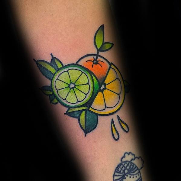 Zitrone tattoo mann 23