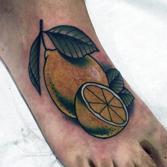 Zitrone tattoo mann 55