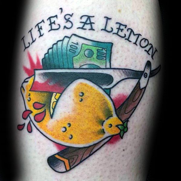 Zitrone tattoo mann 69
