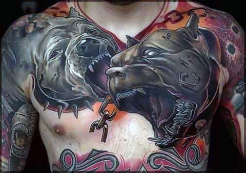 pitbull tattoo 69