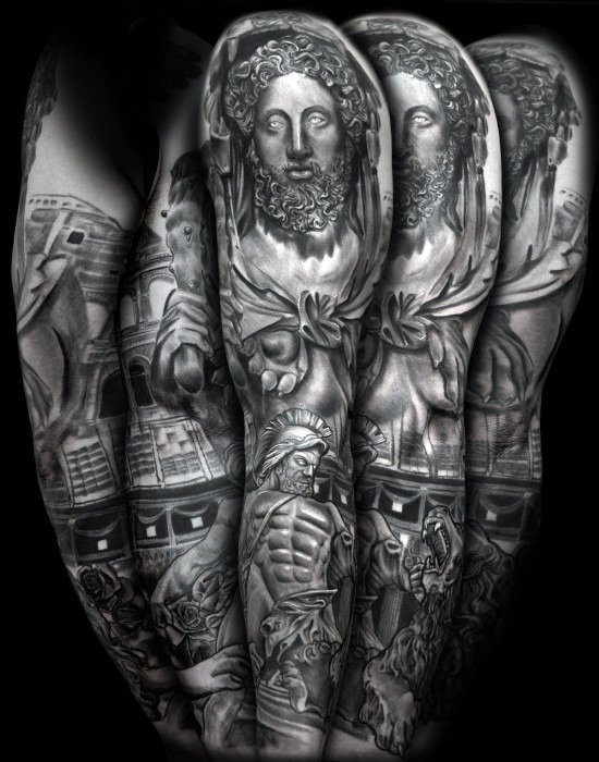 romische Statue tattoo 107