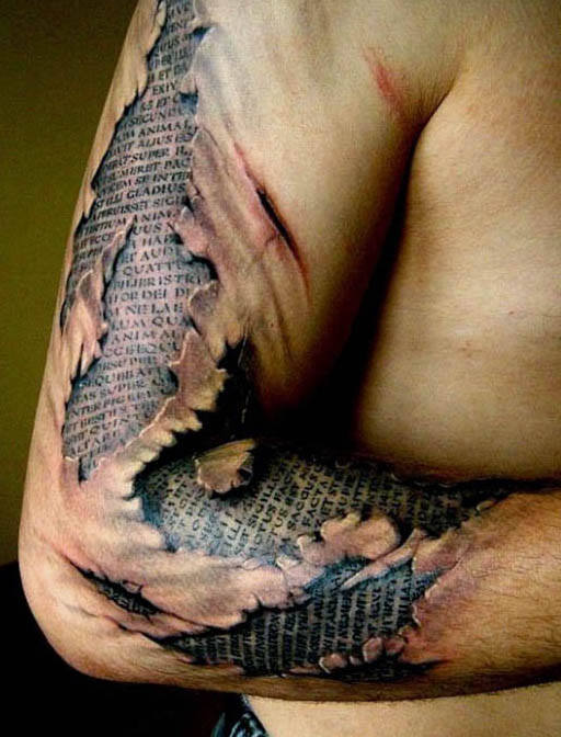zerrissener Haut tattoo 31