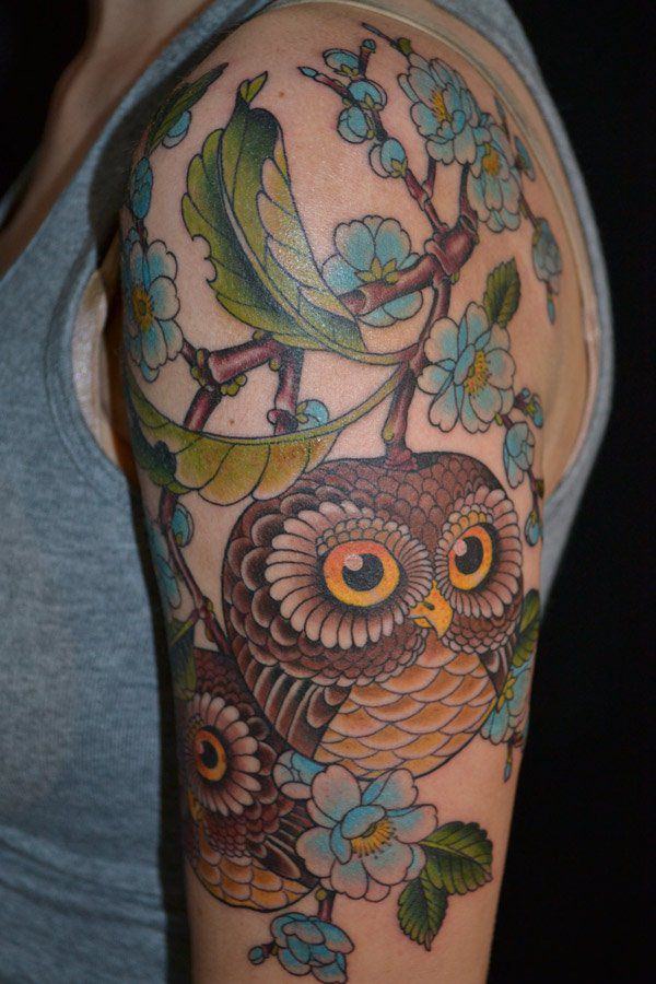 eule kauz tattoo 122
