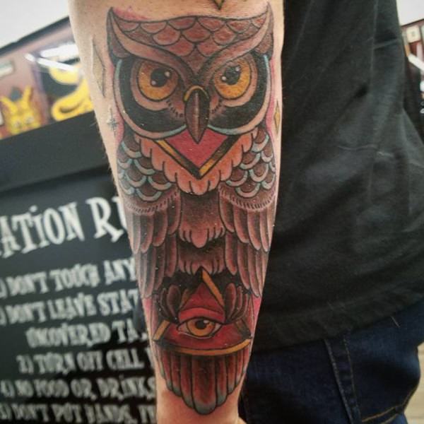 eule kauz tattoo 132