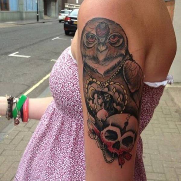 eule kauz tattoo 135
