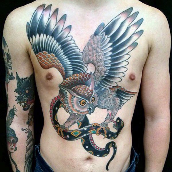 eule kauz tattoo 164