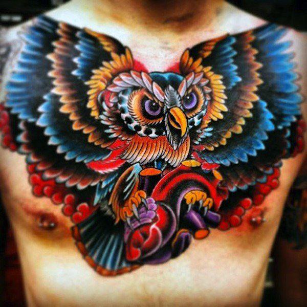 eule kauz tattoo 170