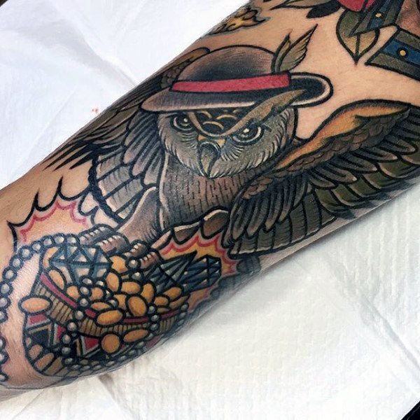 eule kauz tattoo 172