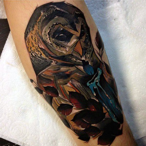 eule kauz tattoo 175