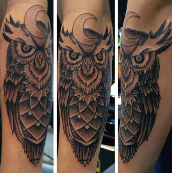 eule kauz tattoo 177