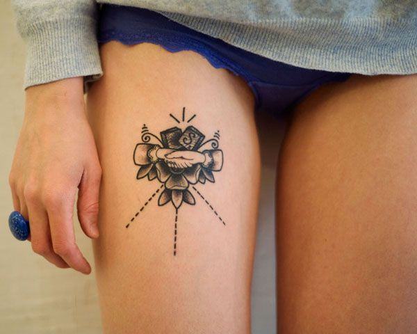 oberschenkeln tattoo 138