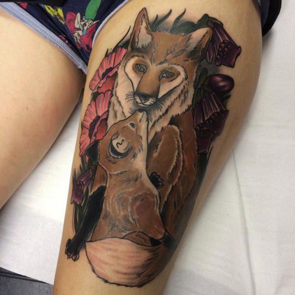 oberschenkeln tattoo 204