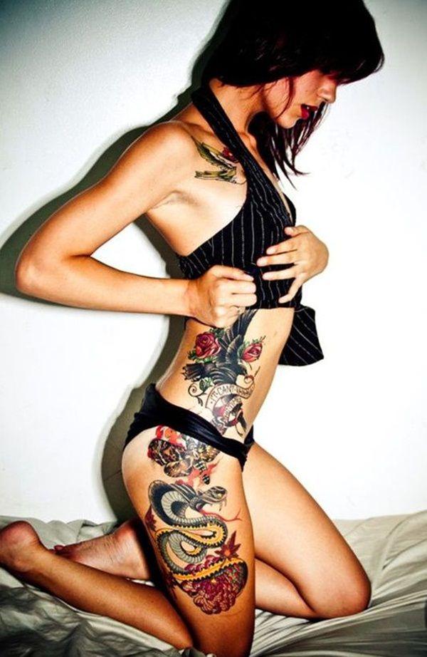 oberschenkeln tattoo 261