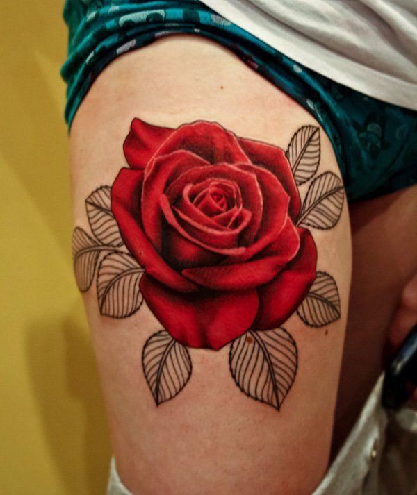 oberschenkeln tattoo 295