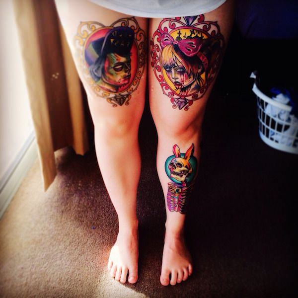 oberschenkeln tattoo 300