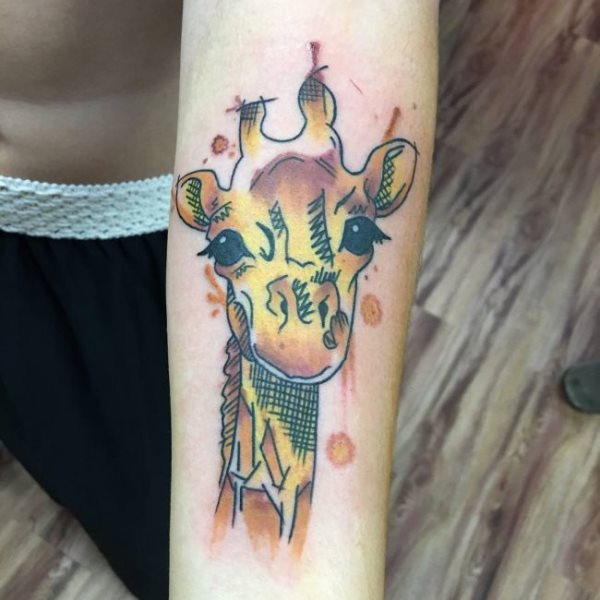 giraffe tattoo 190