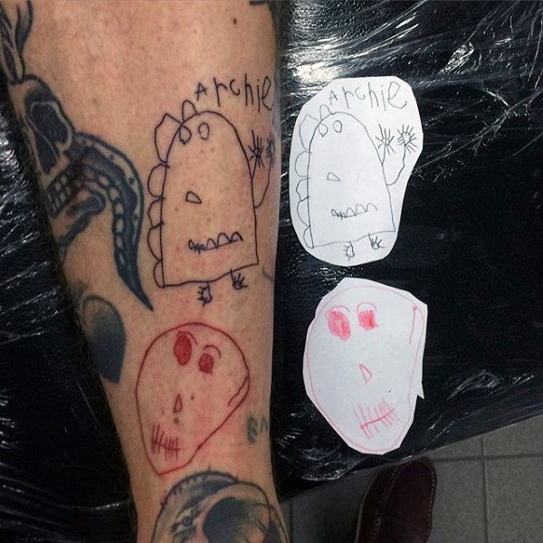 vater kind tattoo 115