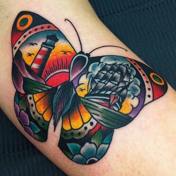 schmetterling tattoo 909