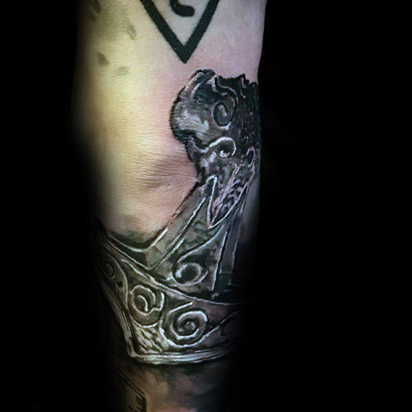 mjolnir hammer tattoo 105