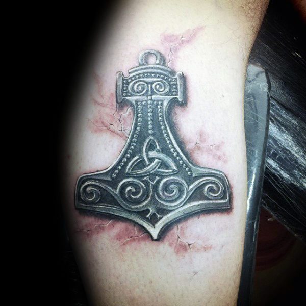 mjolnir hammer tattoo 109