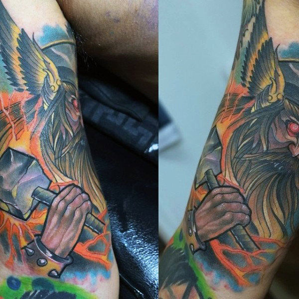 mjolnir hammer tattoo 11