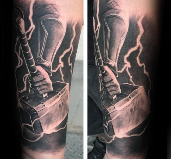 mjolnir hammer tattoo 119