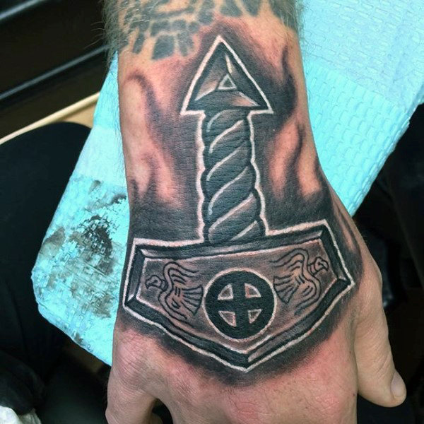 mjolnir hammer tattoo 123