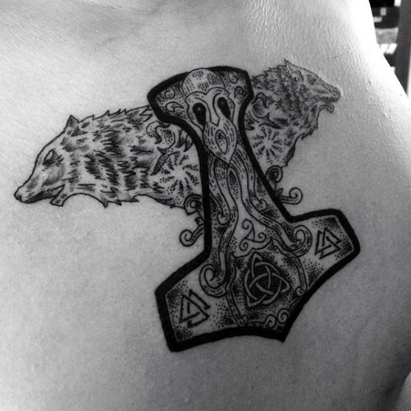 mjolnir hammer tattoo 125