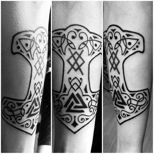 mjolnir hammer tattoo 129