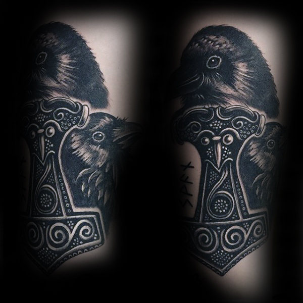 mjolnir hammer tattoo 131