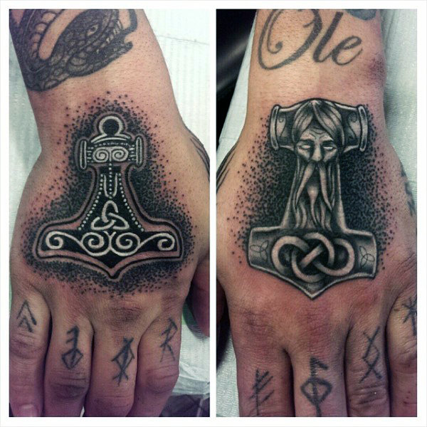 mjolnir hammer tattoo 15