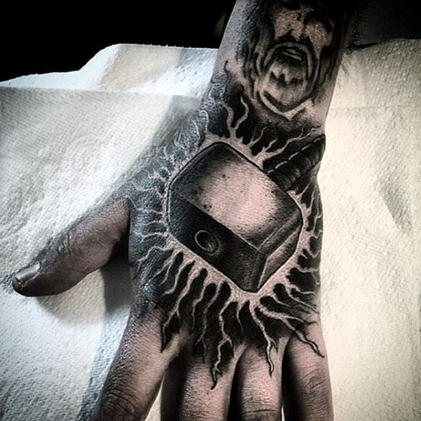 mjolnir hammer tattoo 47