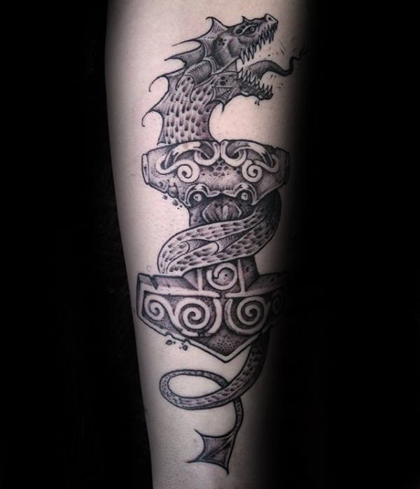 mjolnir hammer tattoo 59