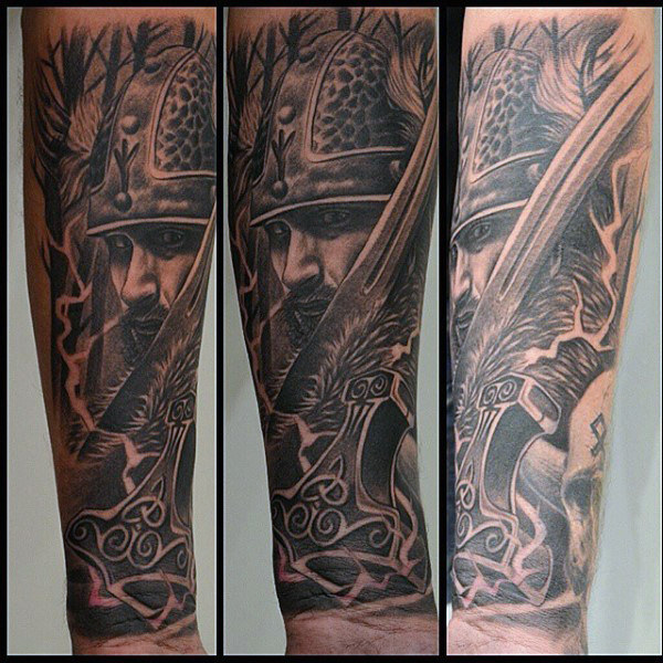 mjolnir hammer tattoo 65